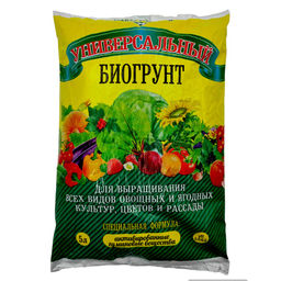 Торфогрунт Биогрунт с биогумусом 5л Удмуртторф
