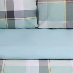 Постельное бельё LoveLife 2сп Square green, 175х215см, 200х225см, 50х70см-2шт, сатин, хлопок 125г/м  фото 2