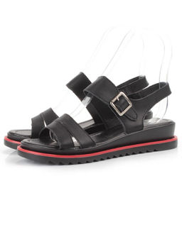 08-PEXL76-2 BLACK Босоножки женские (натуральная кожа)