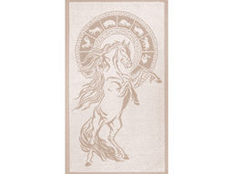 Полотенце махровое 6с104.511ж2 Гороскоп-лошадь(лен3) 67х40см