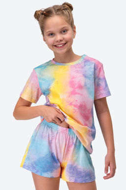 Хлопковая пижама для девочки с шортами Happyfox