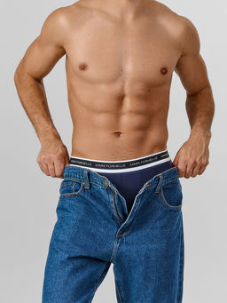 Цена за 2 штуки! Трусы боксеры мужские синие - Mark formelle фото 6