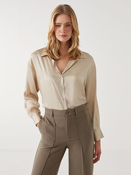 Oversize Saten Kad?n G?mlek