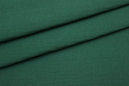 Муслин двухслойный с эффектом жатости цв.Зеленый мох, СОРТ2, ш.1.35м, хл-100%, 110гр/м.кв - Купава фото 2