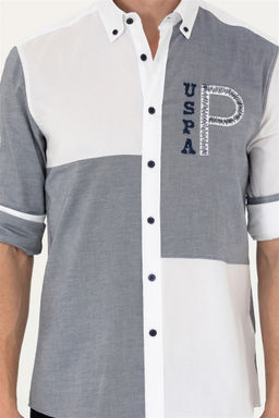 Мужская темно-синяя рубашка с длинным рукавом - U.s. polo assn фото 6