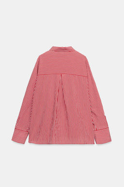 CAMISA RAYAS PU?O COMBINADO / Rojo / Blanco