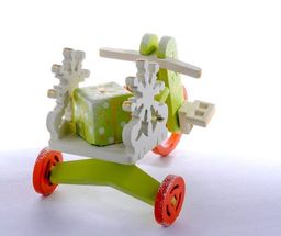 Елочная игрушка - Детский велосипед с багажником 90YY61_504 SnowFlake - Idh фото 3