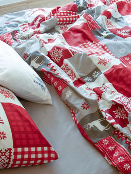 Постельное бельё евро «Этель» New Year's patchwork, бязь