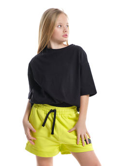 Базовая футболка черная подростковая 22-1893 черный