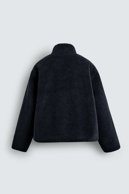 FAUX SHEARLING EFFECT JACKET WITH CONTRAST - Zara фото 7