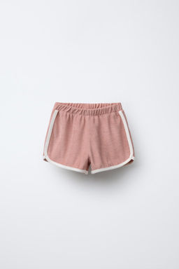 CONTRAST PIPING TERRY BERMUDA SHORTS