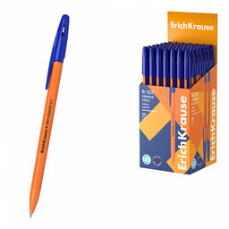 Цена за 50 шт. Ручка шариковая ErichKrause R-301 Stick Orange 0.7, цвет чернил синий (в коробке по 50 шт.)