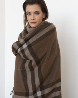 Плед из пуха яка 15070 коричневый