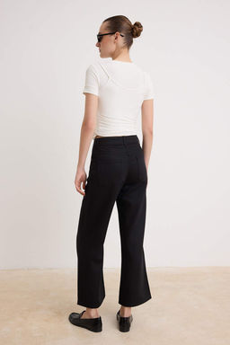 Siyah Yuksek Bel Culotte Jeans TWOSS26JE00357 - Trendyolmilla фото 4