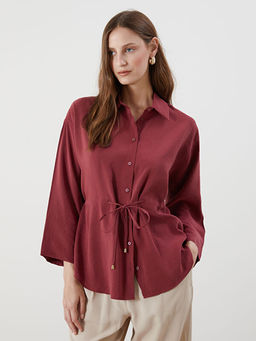 Oversize Modal Kar???ml? Kad?n G?mlek