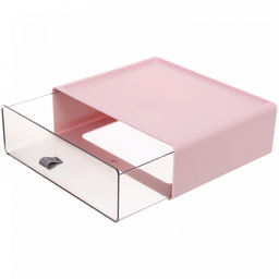 Цена за 2 шт. Ящик настольный для хранения "ТЭРЛИН", цвет пудровая роза, 7,5*22*18см (пакет)