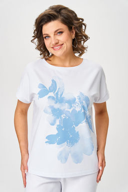 Футболка Rumoda 2259 голубой, белый