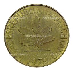 Монета 10 пфеннигов 1979 года J Германия