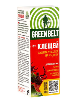 Средство от клещей "Green Belt", для защиты участка, флакон, 100 мл