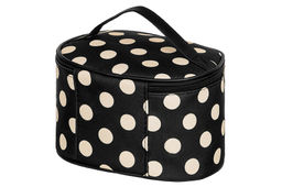 Косметичка - сумочка 20*16*13 см Черная в белый горошек, с ручкой - Elan gallery фото 5
