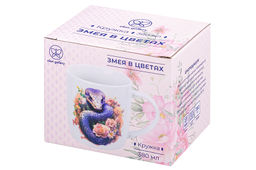 Кружка 380 мл 12,5*9*9,3 см Змея в цветах, NEW BONE CHINA - Elan gallery фото 7