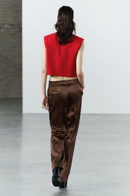 ZW COLLECTION BUTTONED WAISTCOAT TOP - Zara фото 5