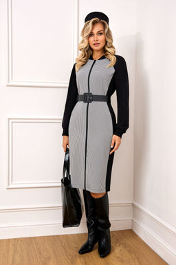 Платье AGATTI 5840 Черно-белый