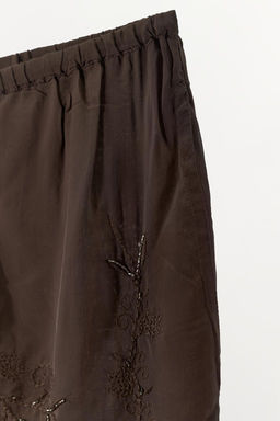EMBROIDERED BEADED TROUSERS - Zara фото 7