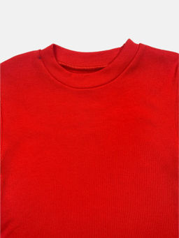 Пижама интерлок-пенье, арт.C-PJ023-ITp, красный однотонный - Мамин малыш фото 3