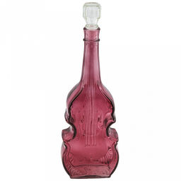 Графин-штоф стеклянный Скрипка 0,75л, 12,5х6,5х34см, малина (Россия) - Домашняя мода фото 3