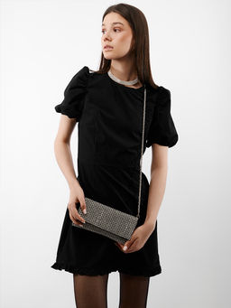 LACCOMA сумка ST167-червонное серебро стразы  фото 9