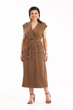 Платье KaVari 1109 коричневый  фото 8