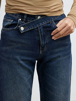 Wideleg Kad?n Jean Pantolon