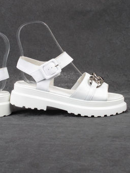 08-PEAG03-1 WHITE Босоножки женские (натуральная кожа) - Фабричный китай фото 14