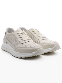 03-C207-2A LT. BEIGE Полуботинки летние женские (натуральная кожа)