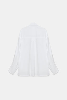 CAMISA OVERSIZE POPEL?N / Blanco - Zara фото 8