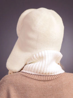 Шапка Ушанка экомех розовый жемчуг