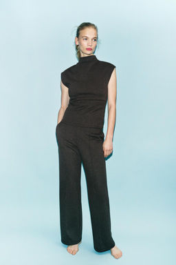 SOFT INTERLOCK TOP WITH DRAPED SIDE DETAIL - Zara фото 6