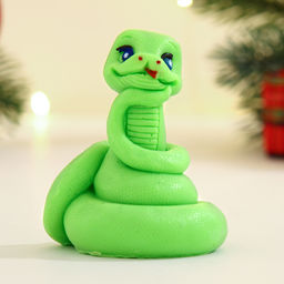 Фигурное мыло Змейка Ёлочка зеленое, 60г - Мыльные штучки фото 2