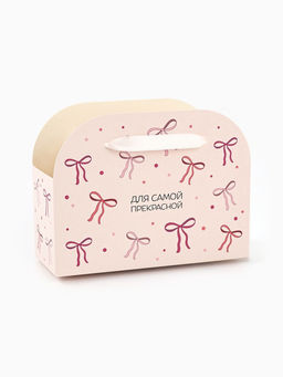 Цена за 5 шт. Коробка для цветов складная Счастье, сердечки, 17?13?7 см