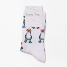 Цена за 2 шт. Носки "Модный пингвин", цвет белый, размер 23-27 (38-41)