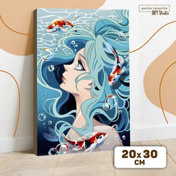 Картина по номерам на холсте с подрамником Стихия воды, 20х30 см