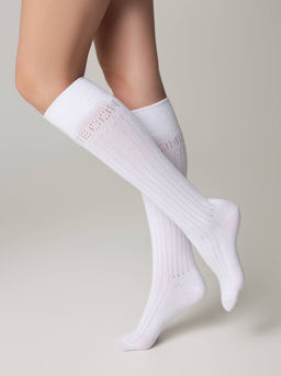 Цена за 2 пары. Носки Удлиненные CONTE CLASSIC Гольфы женские белый - Conte elegant фото 16