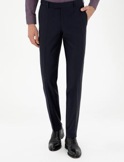 Тканевые брюки узкого кроя темно-синего цвета - Cacharel фото 2