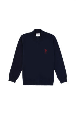 Темно-синий трикотажный кардиган для мальчика Неожиданная скидка в корзине