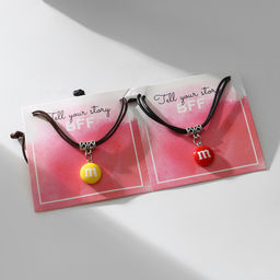 Браслеты парные «Неразлучники» две буквы, цветные, d=5,5 см