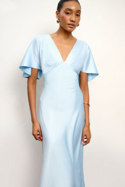 Платье из сатина с коротким рукавом - Mollis фото 2