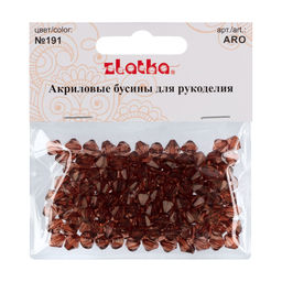 Бусина Zlatka акрил ARO 7 х 8 мм 25 г 191 коричневый  фото 3