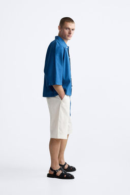 BOXY FIT PAMUKLU KETEN GOMLEK - Zara фото 7