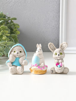 Набор фигурок пасхальных 3 шт. Милые кролики, 6?5 см